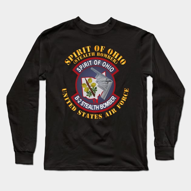 B2 - Spirit of Ohio Stealth Bomber Long Sleeve T-Shirt by twix123844